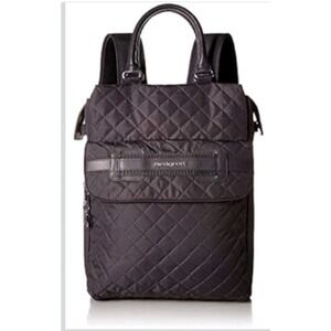 Hedgren Kayla Quilted Laptop Backpack Tote Black Nylon Travel Lightweight Bag‎